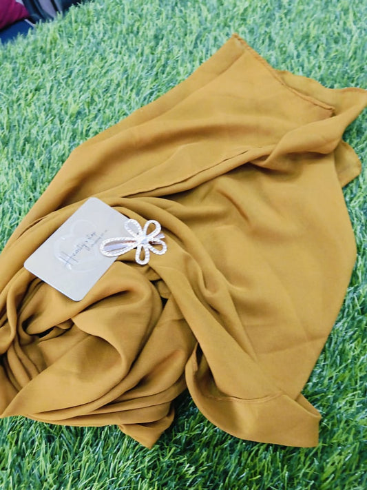Premium Mustard Yellow Chiffon Hijab