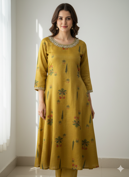 W - yellow kurti