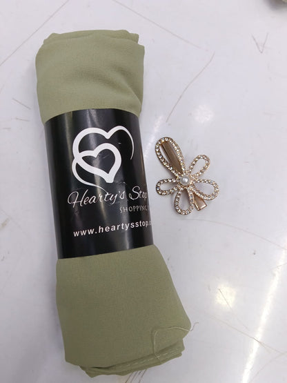 Premium Sea Grass Chiffon Hijab