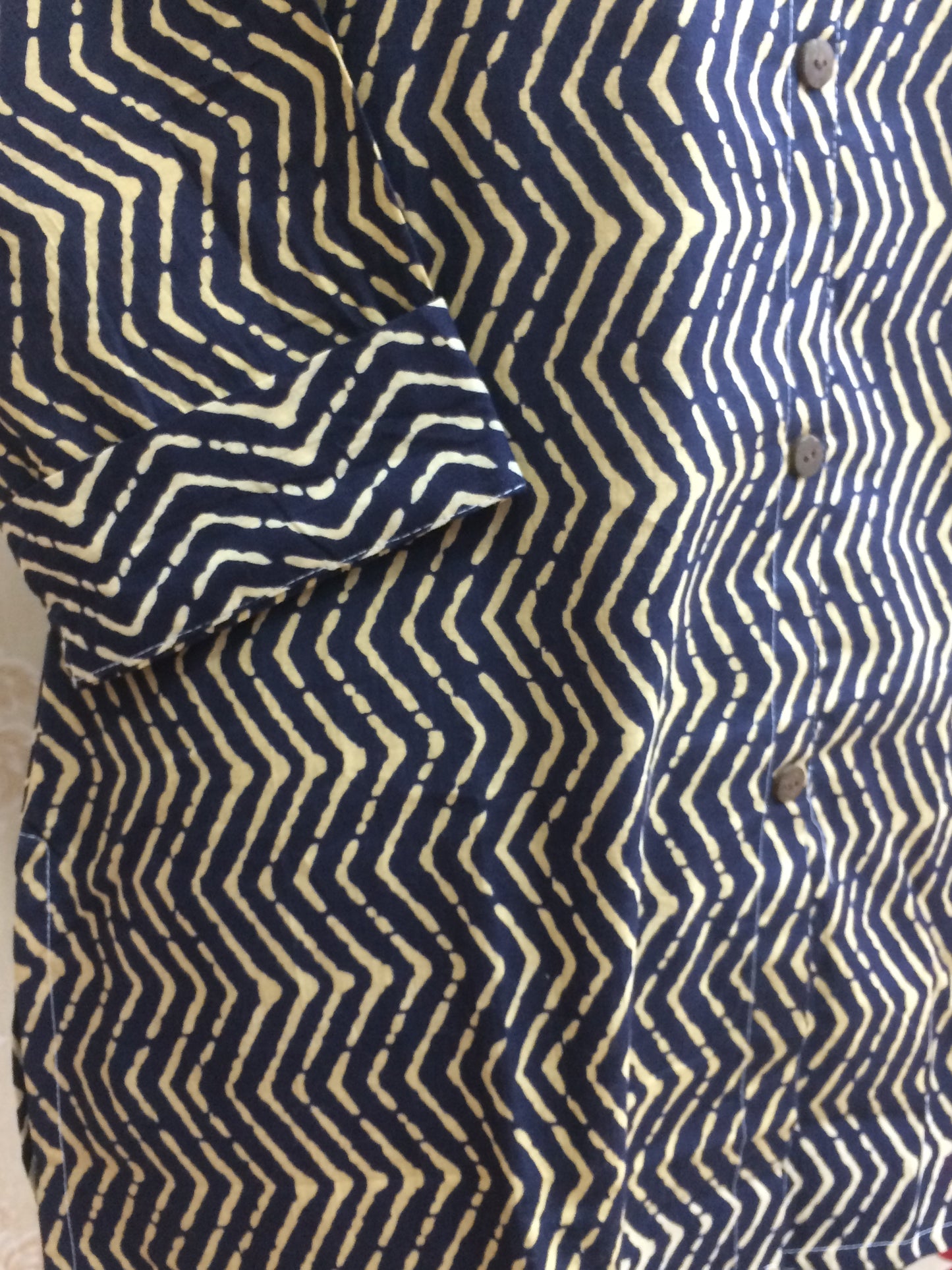 Classic Zigzag Print Cotton Short Kurti Tunic