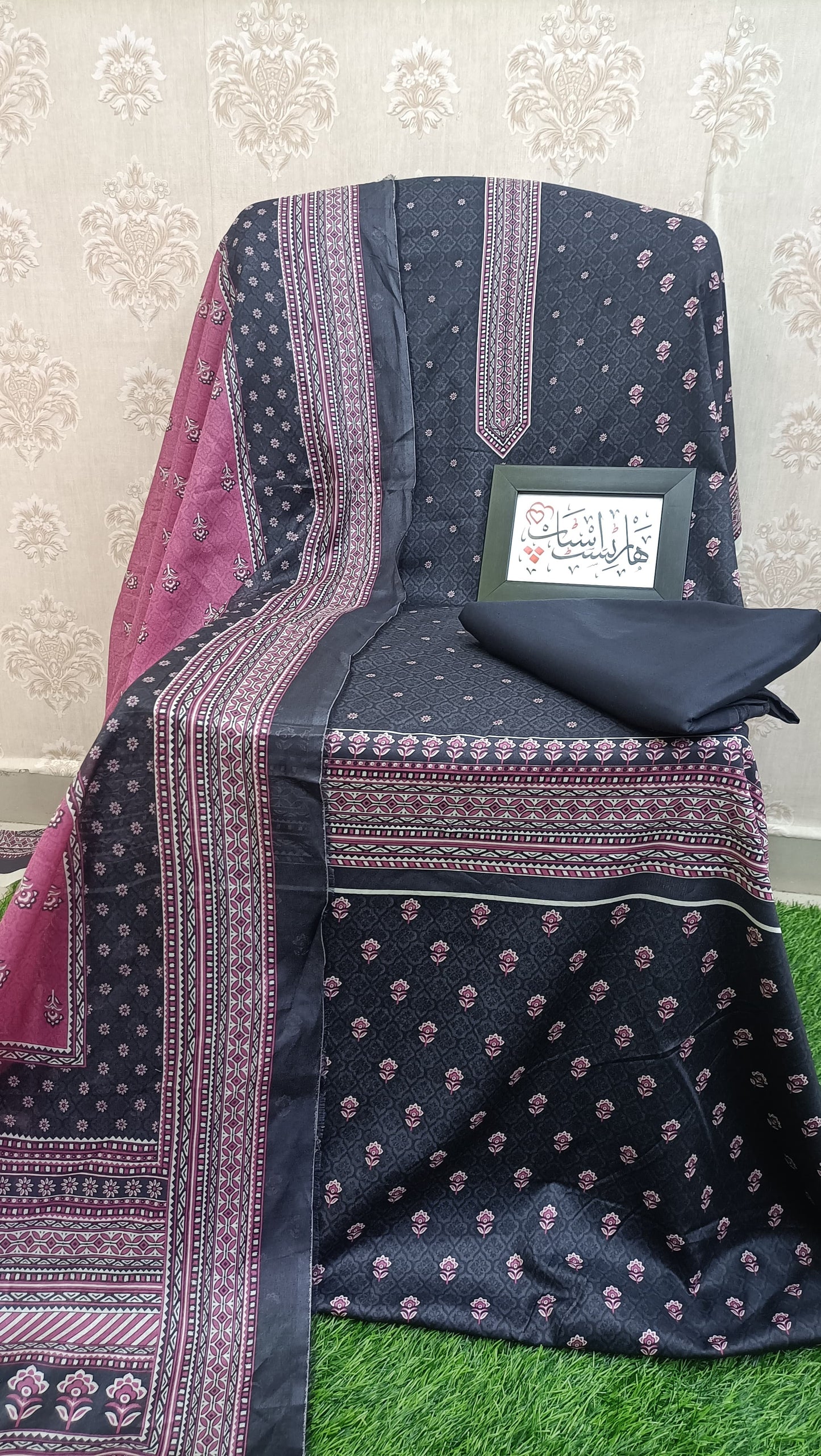Bin Saeed Premium Printed Lawn – 3 Piece Unstitched Suit