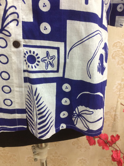 Blue & White Cotton Tunic