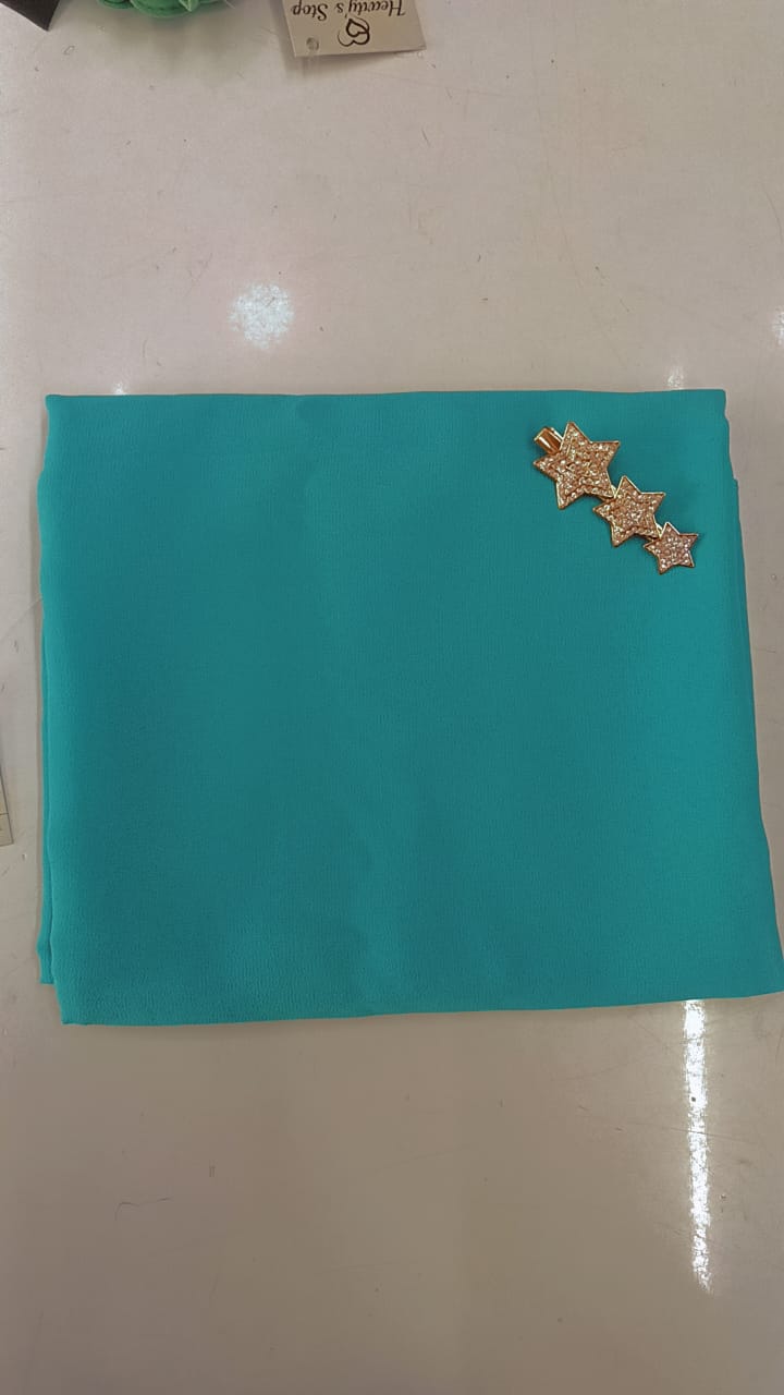 Premium Deep Aqua Chiffon Hijab