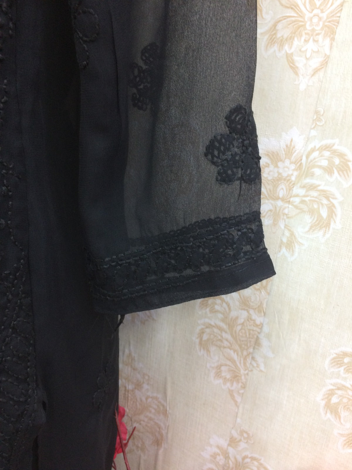 Lakhnowi - chiffon Black