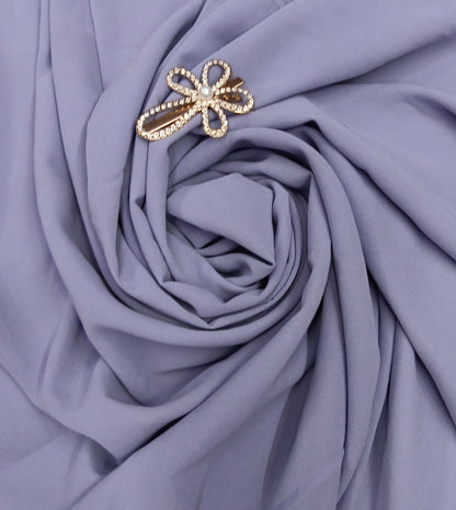 Premium Dusty Lilac Chiffon Hijab