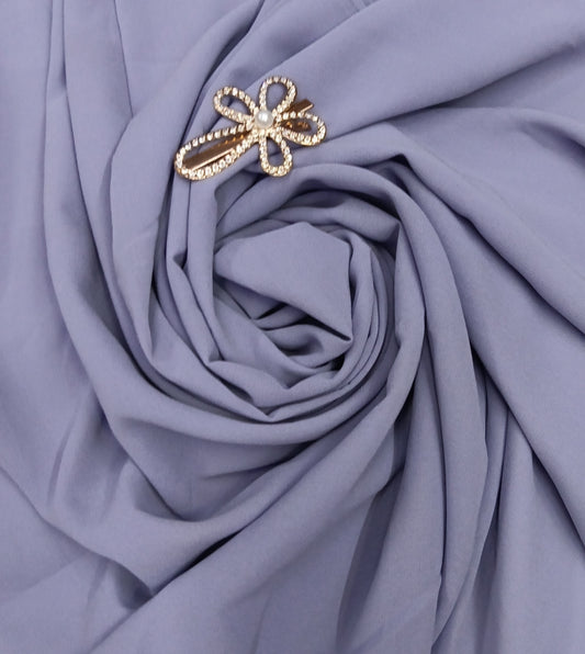 Premium Dusty Lilac Chiffon Hijab