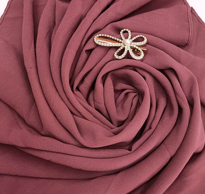 Premium Dusty Cedar Chiffon Hijab