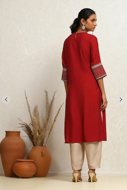 Biba Embroidered straight Kurti