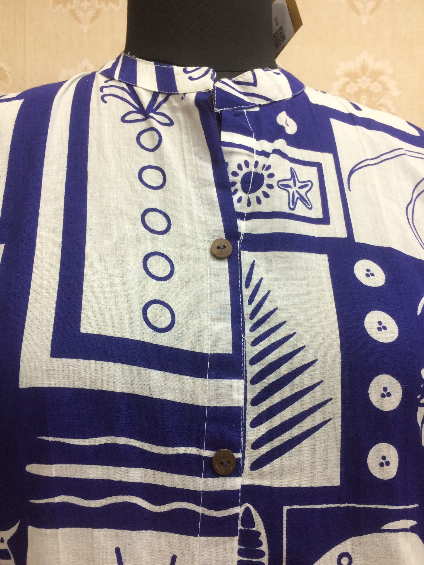 Blue & White Cotton Tunic