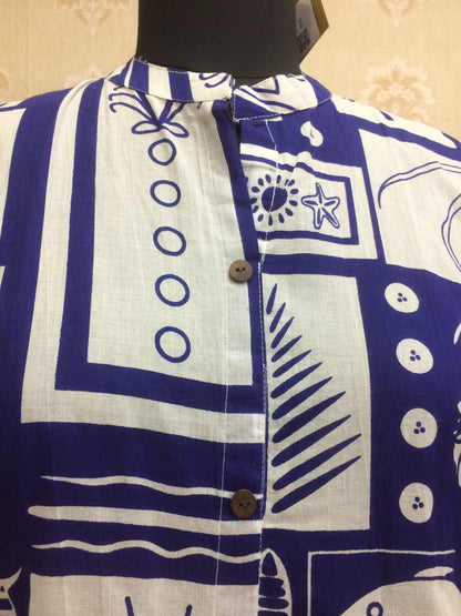 Blue & White Cotton Tunic