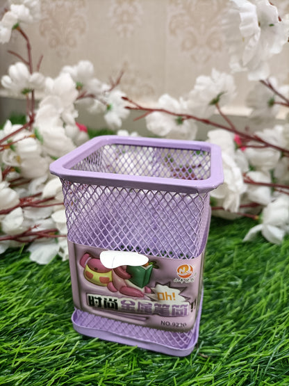 Colorful Mesh Metal Pen Holder – Fun Desk Organizer for Kids & Home Office