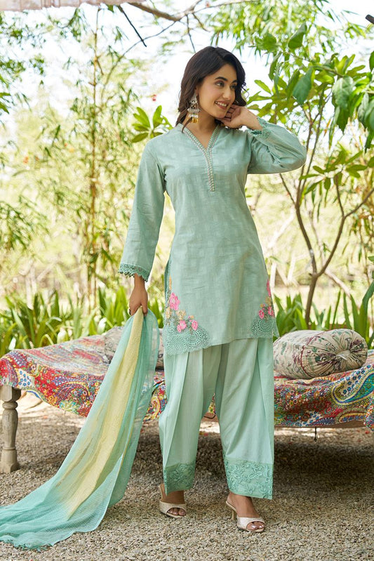 Pista Green Farshi Shalwar