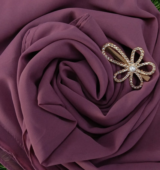 Premium Raisin Purple Chiffon Hijab