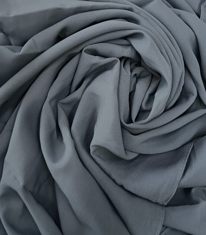 Premium Stone Grey Chiffon Hijab