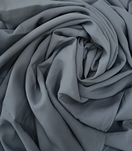 Premium Stone Grey Chiffon Hijab