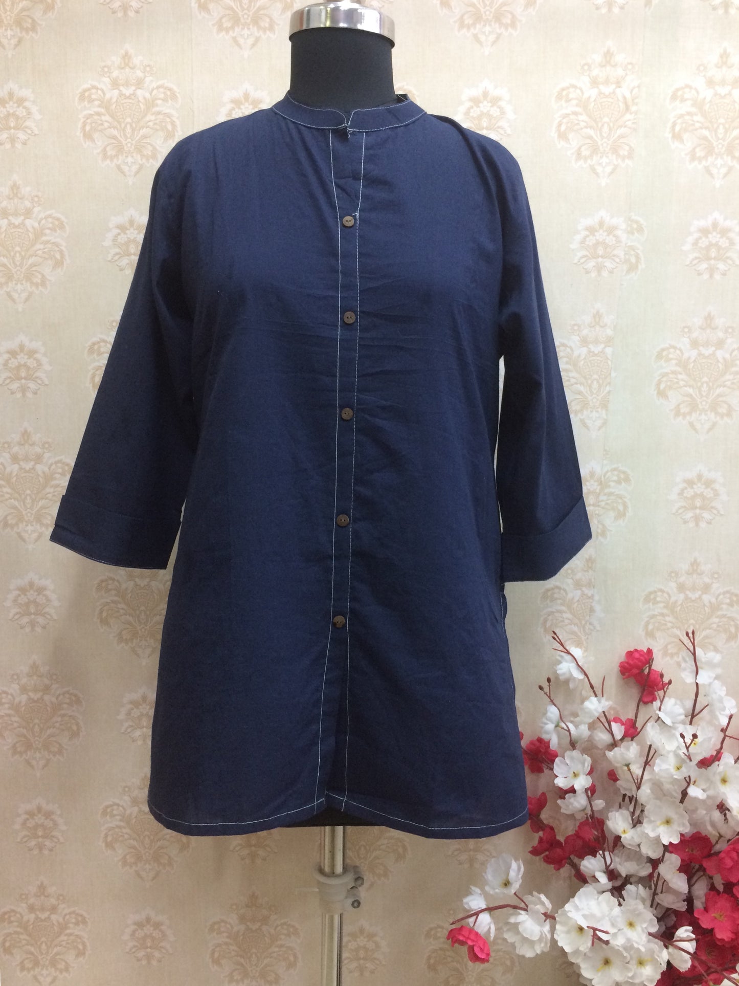 Navy Cotton Tunic