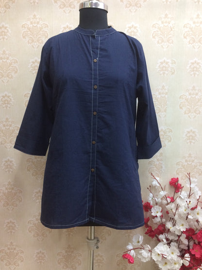 Navy Cotton Tunic