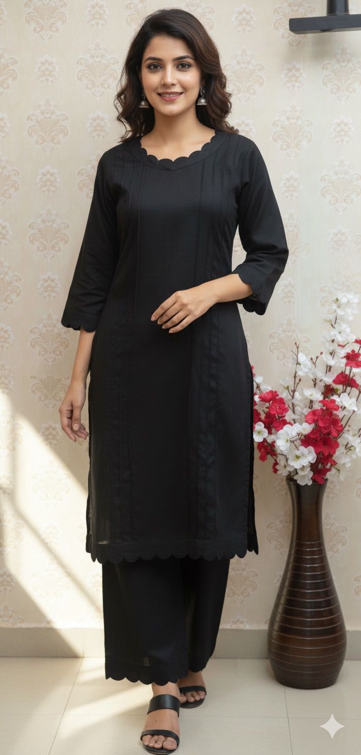 Muskan opus kurti black