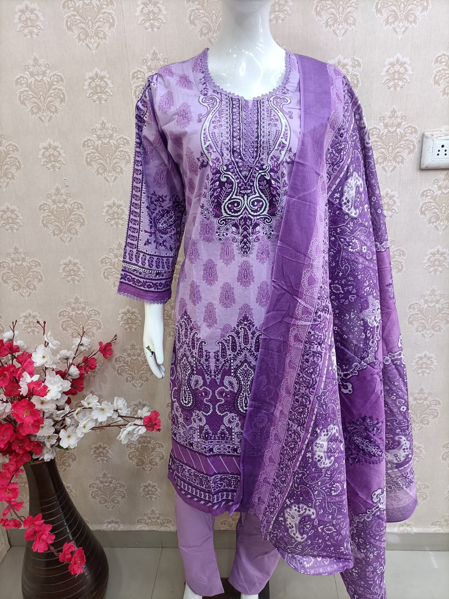 Iman Pakistani dress purple