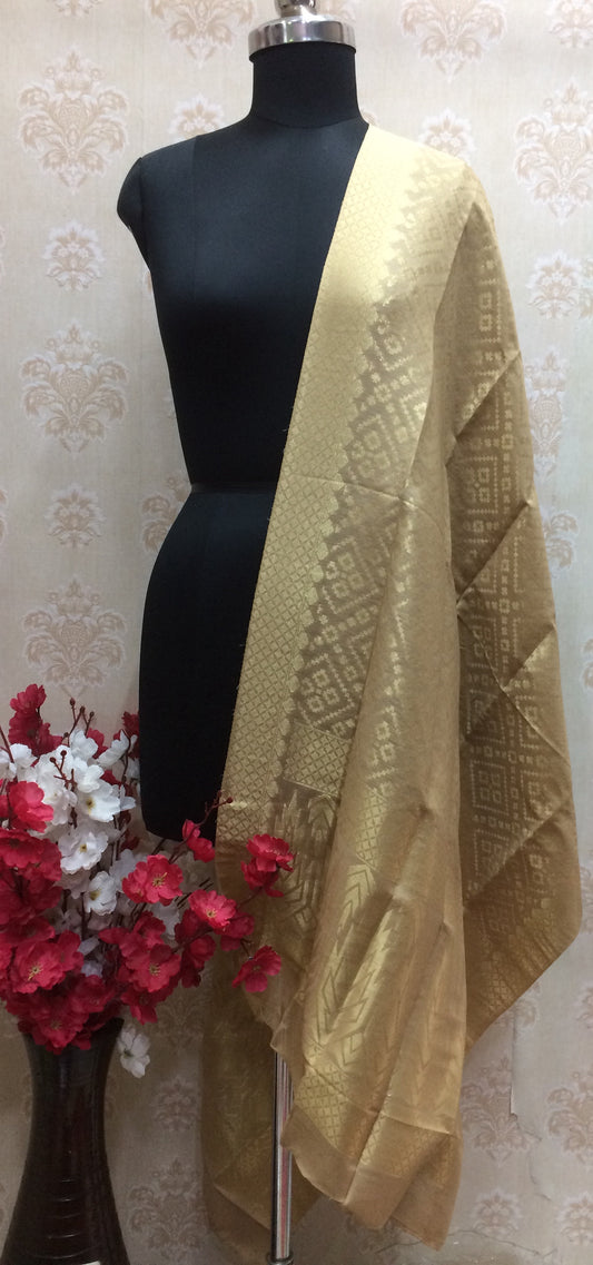 Golden banarasi dupatta with golden work