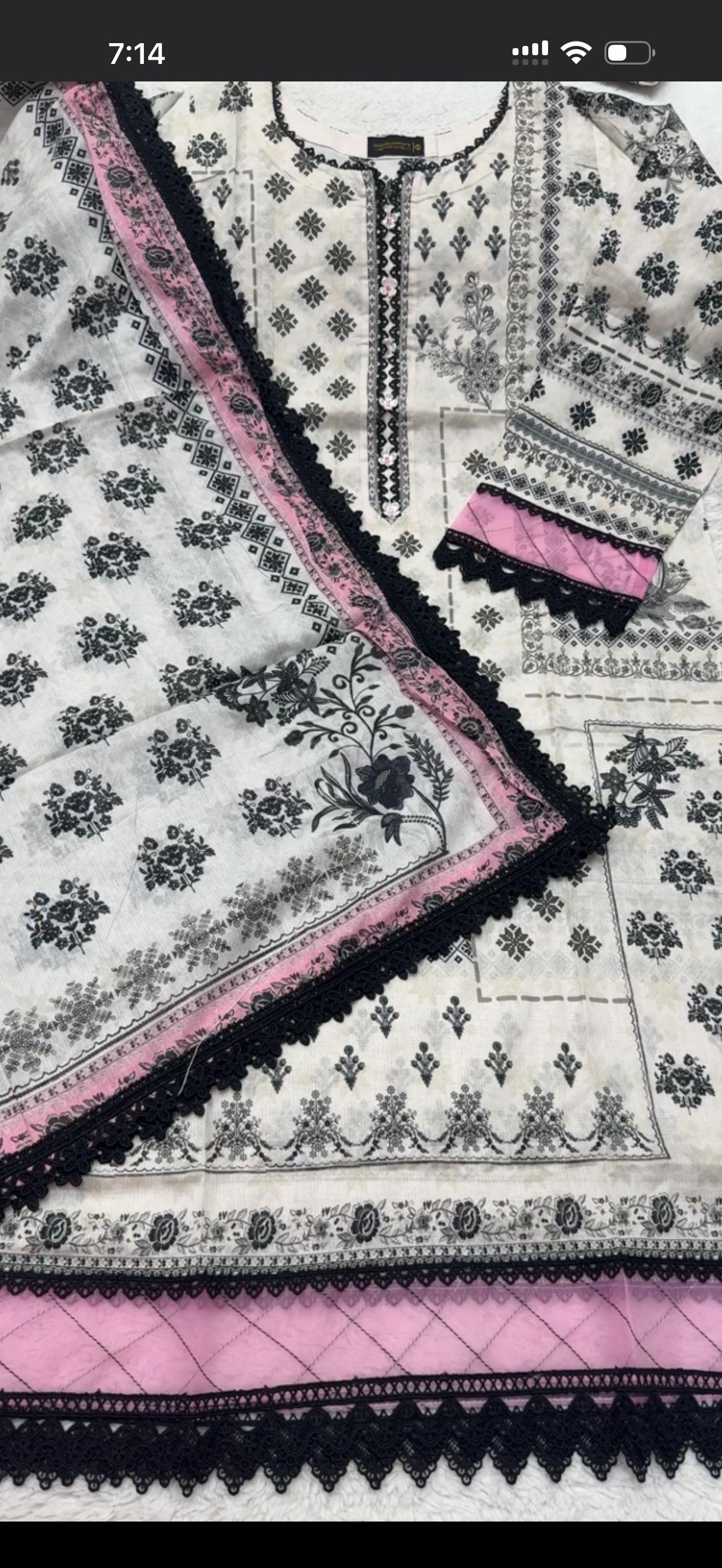 White and black Mausummery lawn vol-01 2026