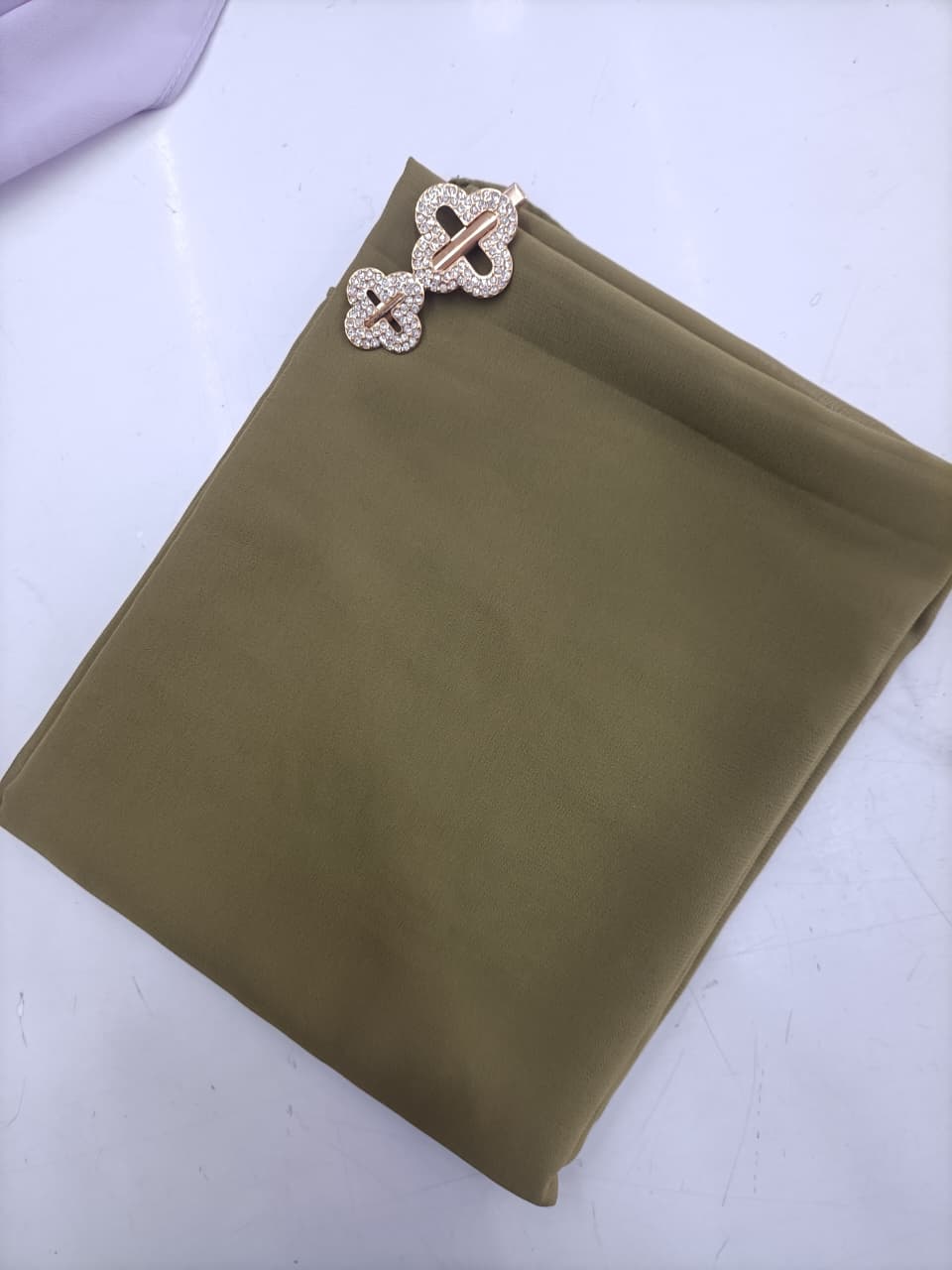 Premium Grey Brown Chiffon Hijab