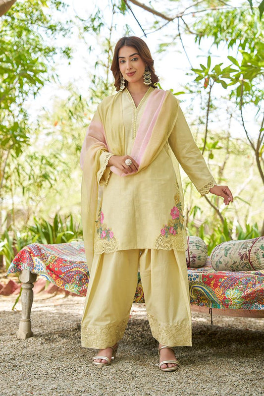 Yellow Farshi Shalwar