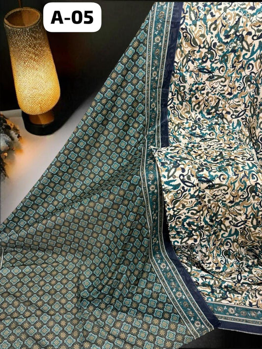 Bin Saeed Unstitched Printed Lawn 3-Piece Suit