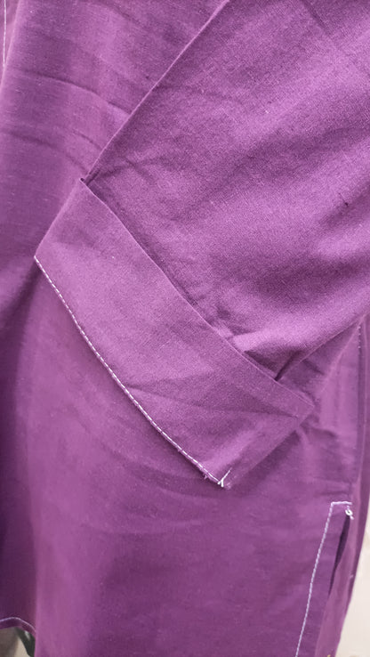 Cotton tunic purple