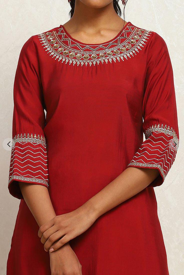Biba Embroidered straight Kurti