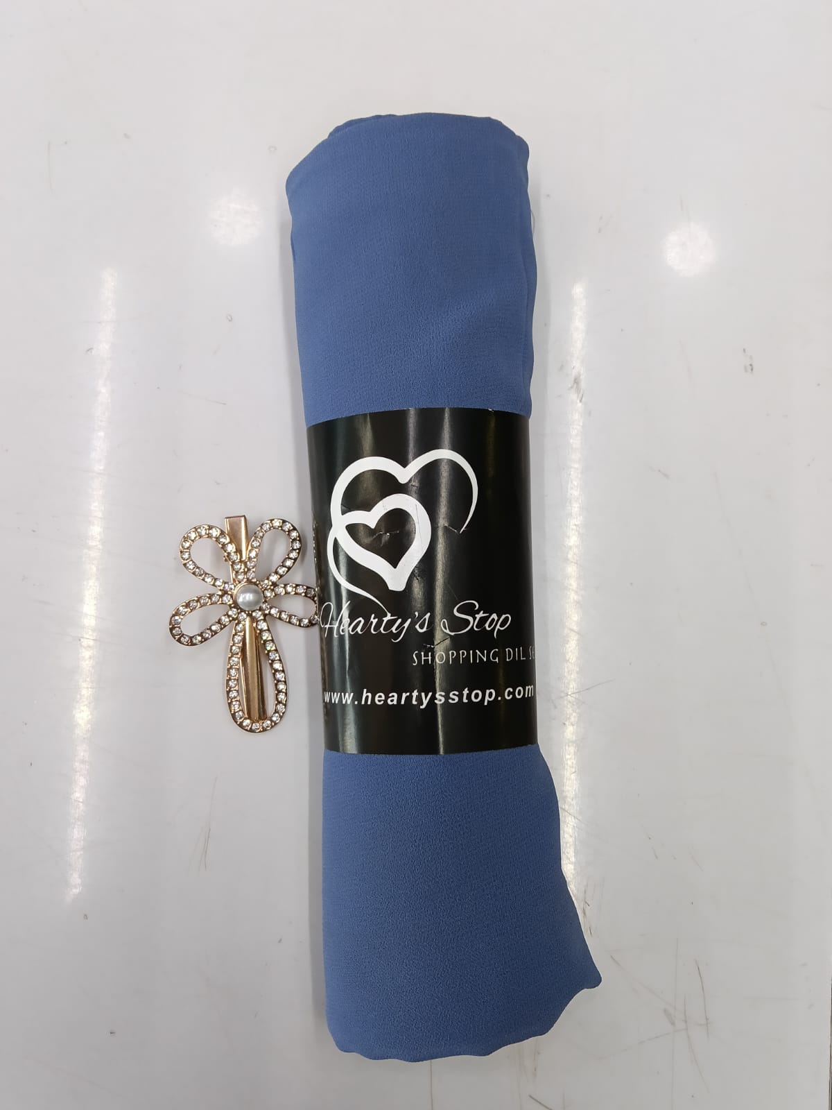 Premium Slate Blue Chiffon Hijab