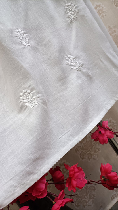 White Embroidered Chikankari Kurti