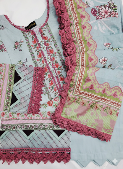 Sky blue Mausummery lawn vol-01 2026