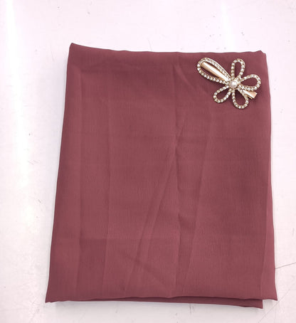 Premium Dusty Cedar Chiffon Hijab