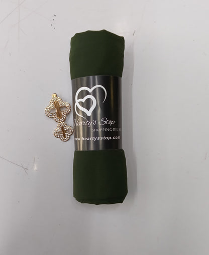 Premium Hunter Green Chiffon Hijab