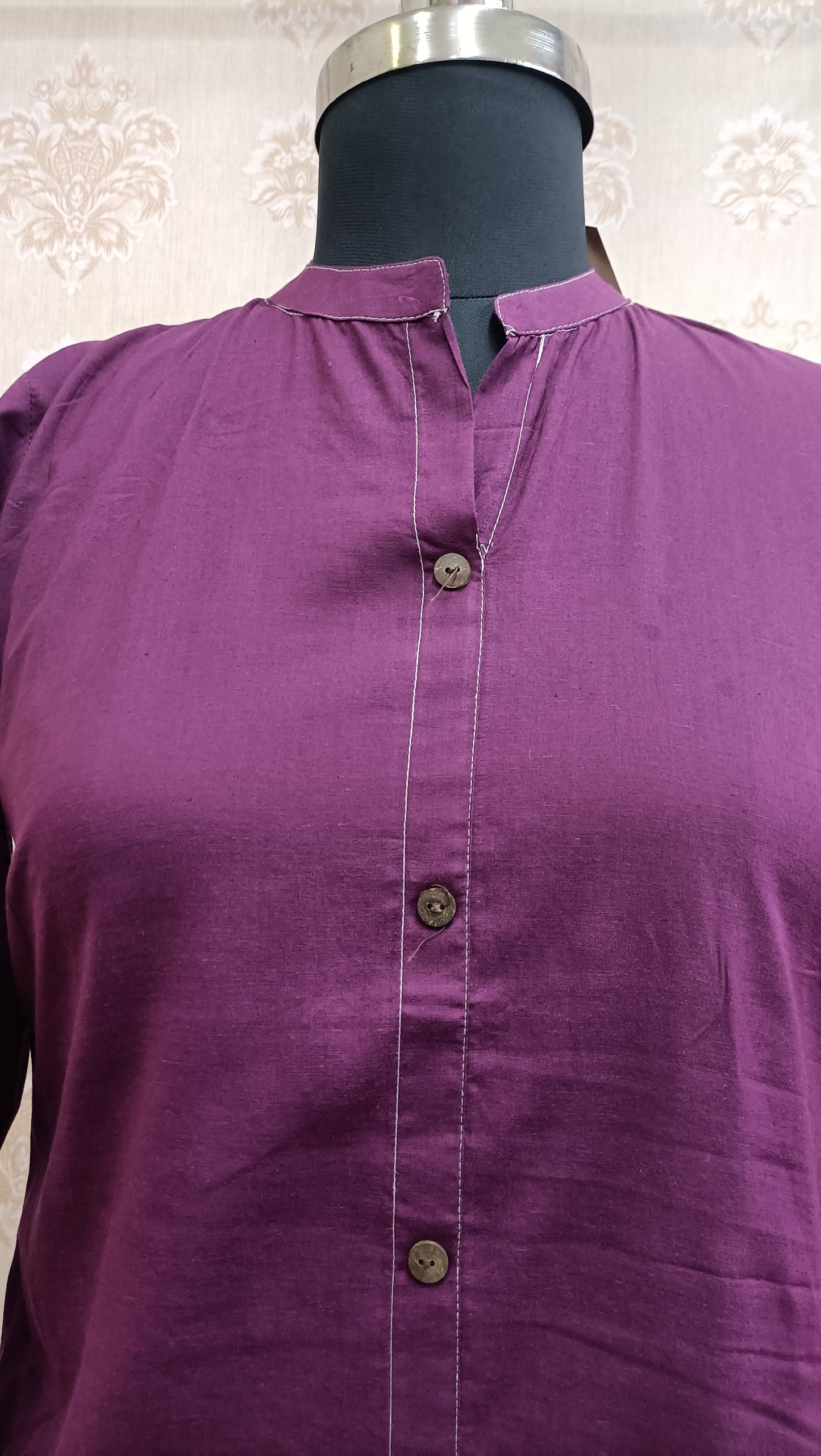 Cotton tunic purple