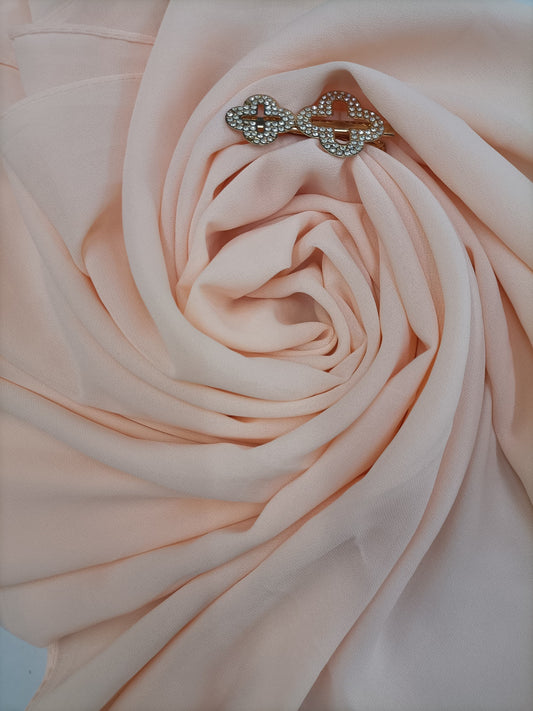 Premium Coral Haze Pink Chiffon Hijab