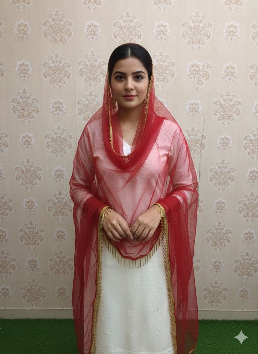 Bridal Maroon Dupatta