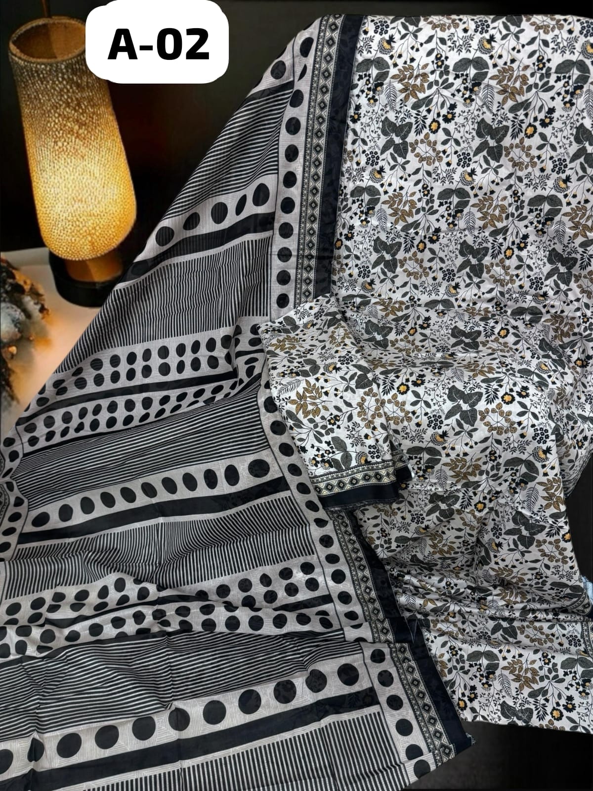 Bin Saeed Unstitched Printed Lawn 3-Piece Suit