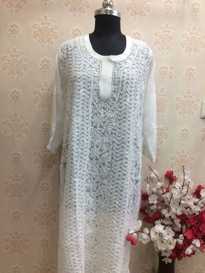 Lakhnowi - chiffon Black