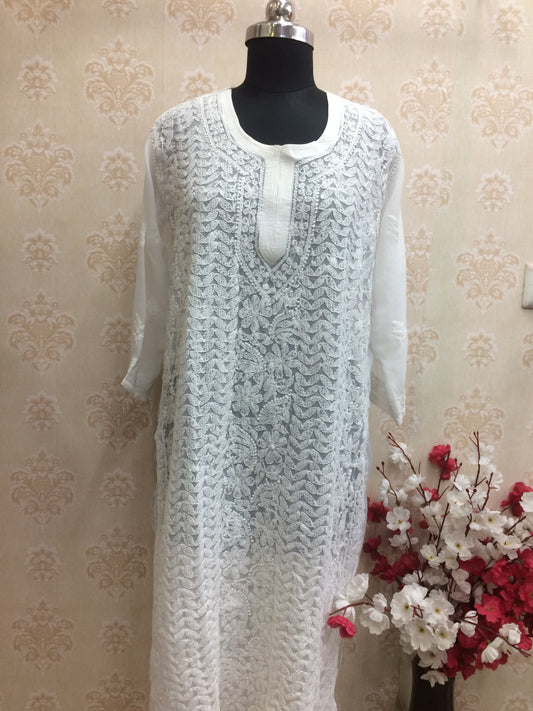 Lakhnowi - chiffon Black