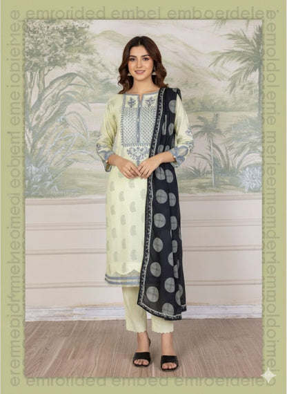 J. 3 pcs suit set gray