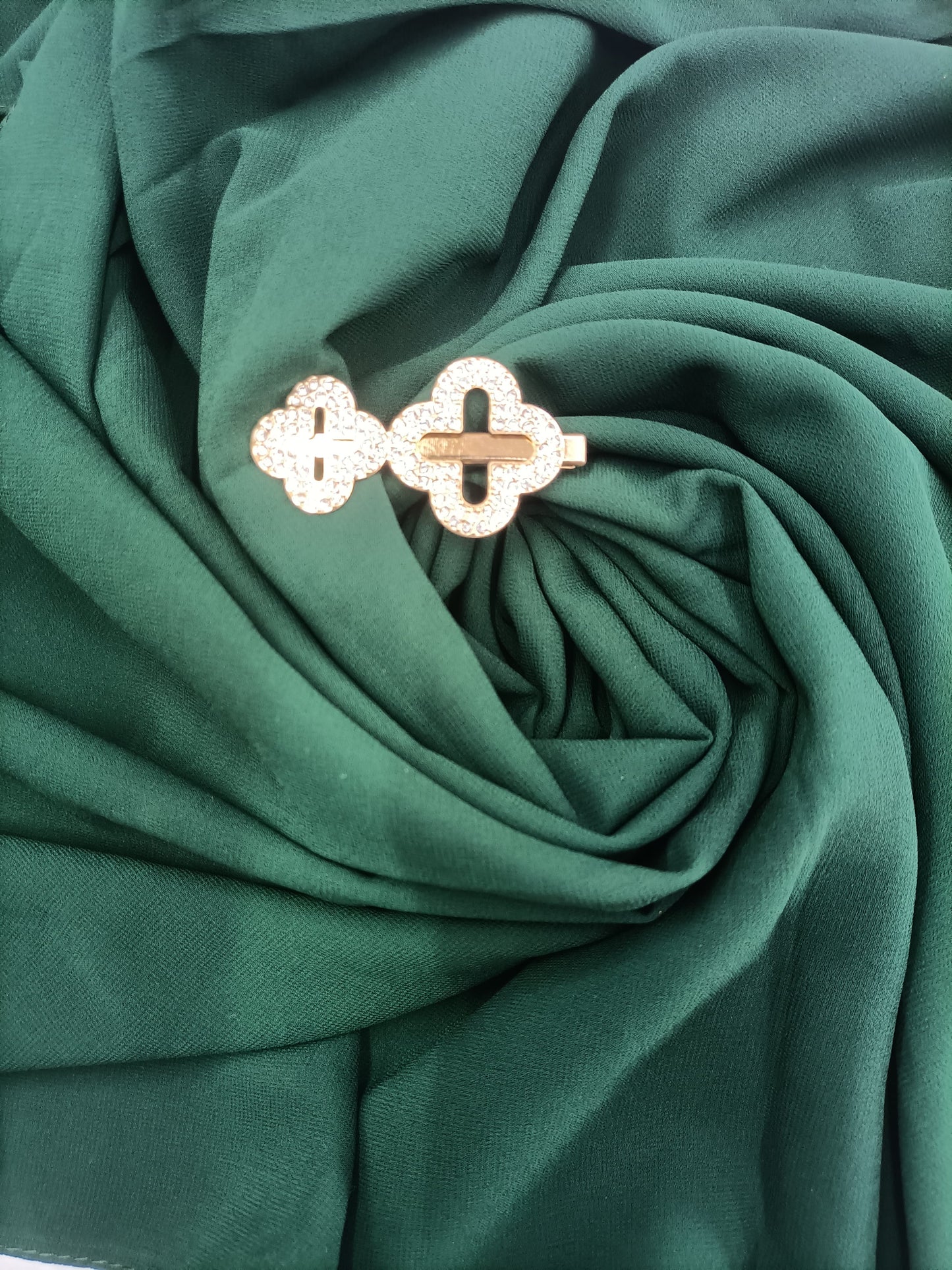 Premium Bottle Green Chiffon Hijab