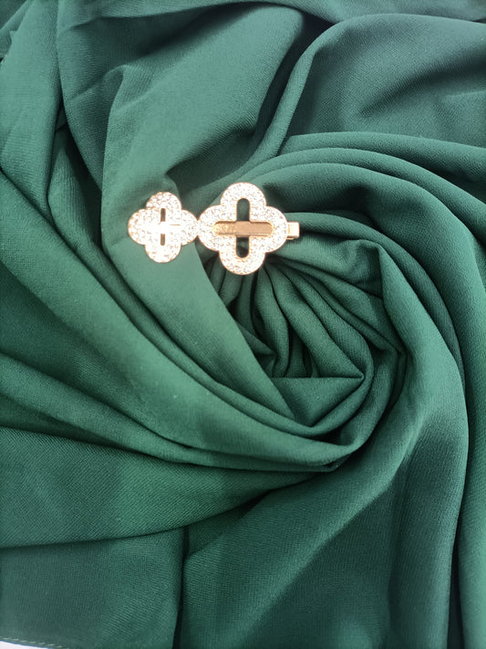 Premium Bottle Green Chiffon Hijab