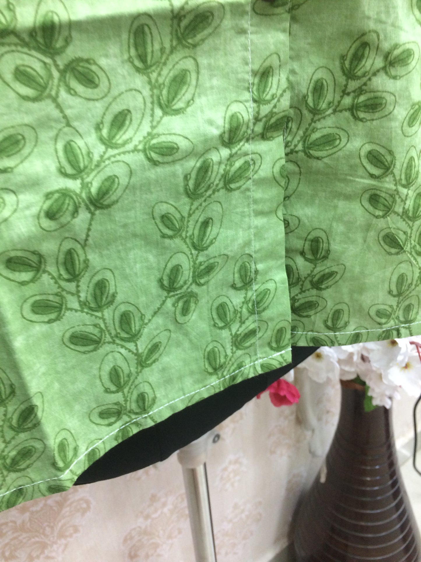 Lime Green Cotton Short Kurti