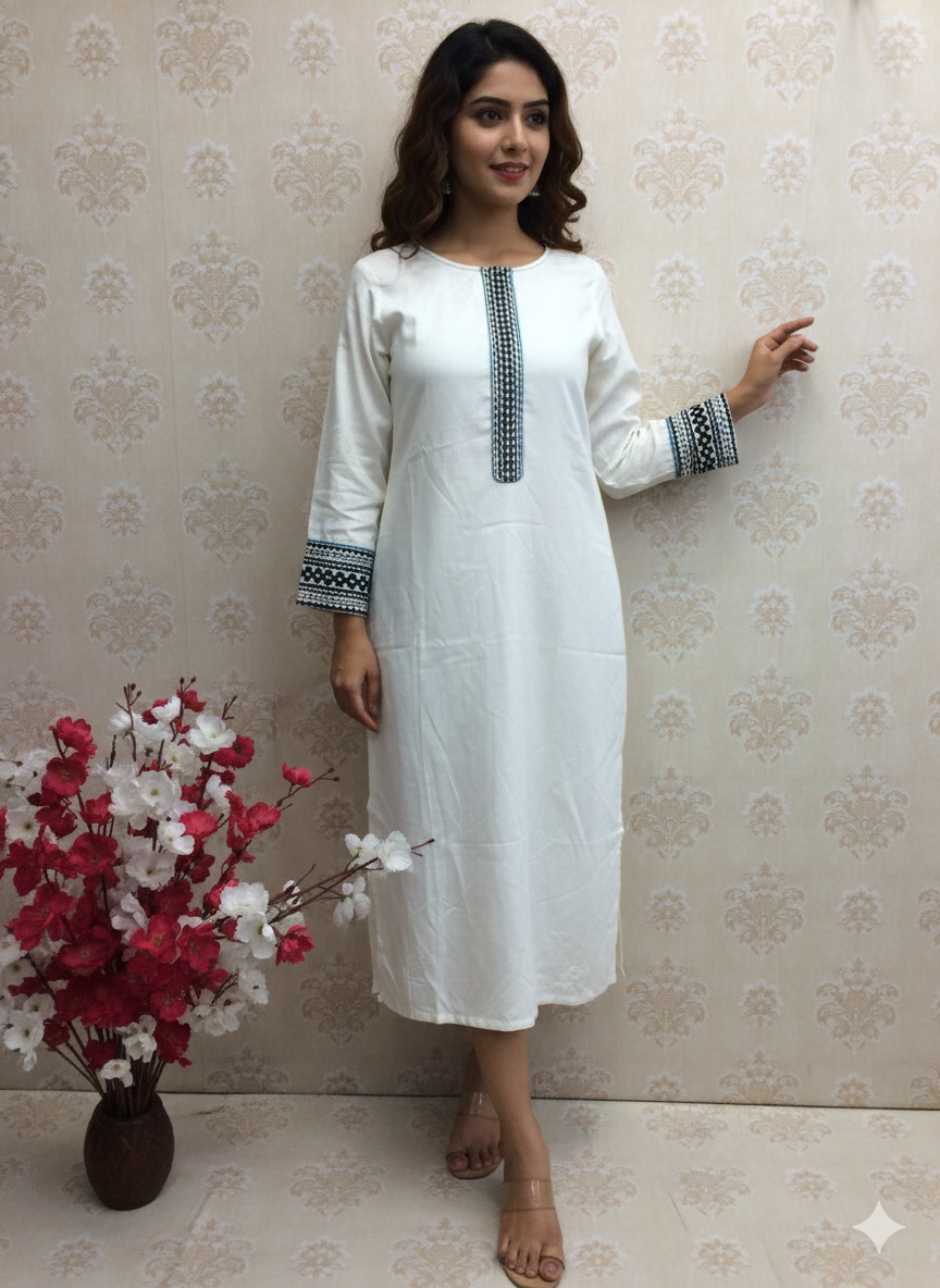 Aurelia white kurti