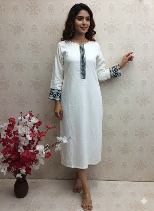 Aurelia white kurti
