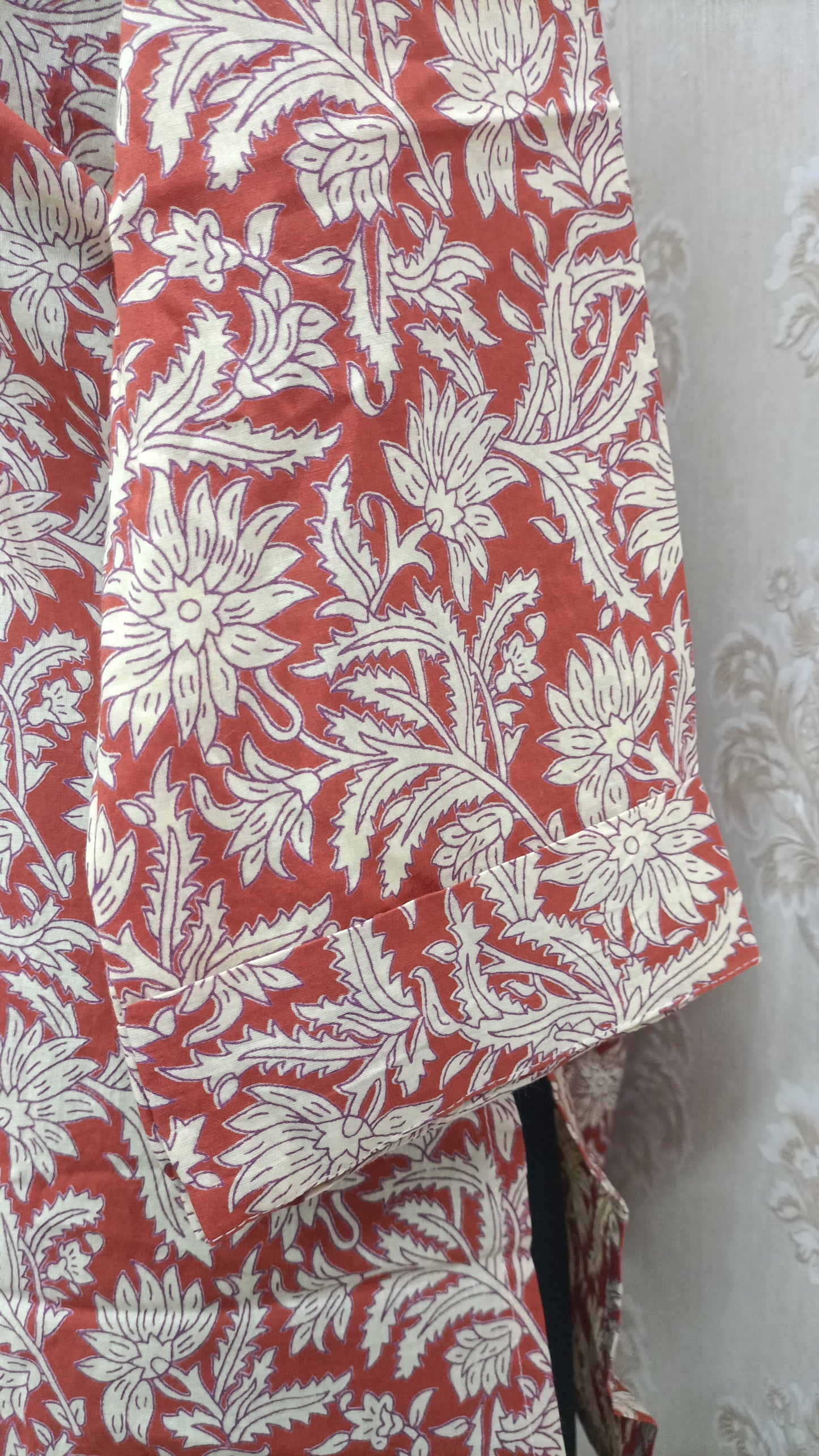 Red Ditsy Geometric Tunic Top