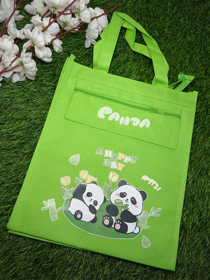 Kids' Multi-Purpose Canvas Tote Bags – Cute Character Library & Tuition Bags