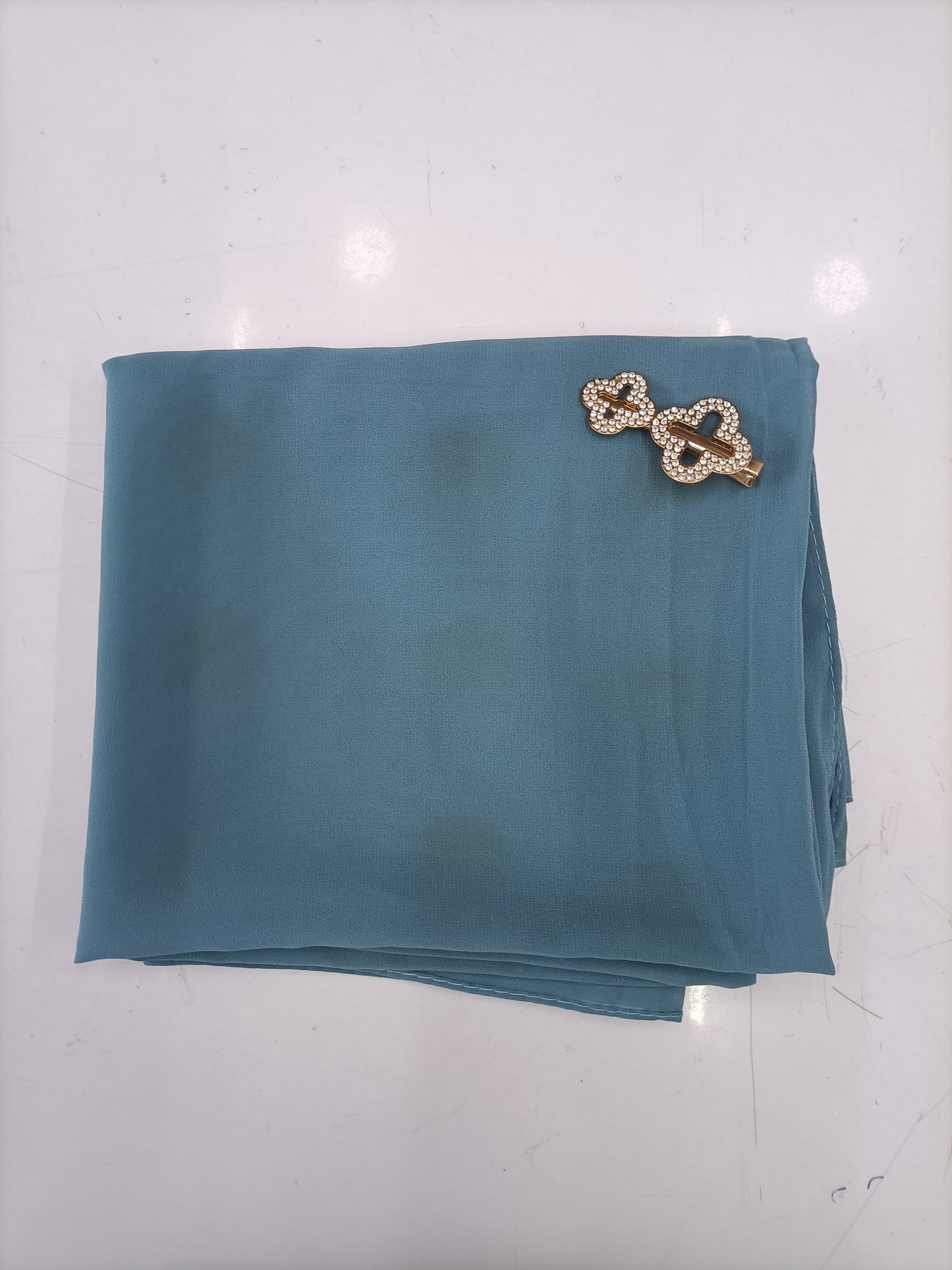 Premium Smoky Blue Chiffon Hijab